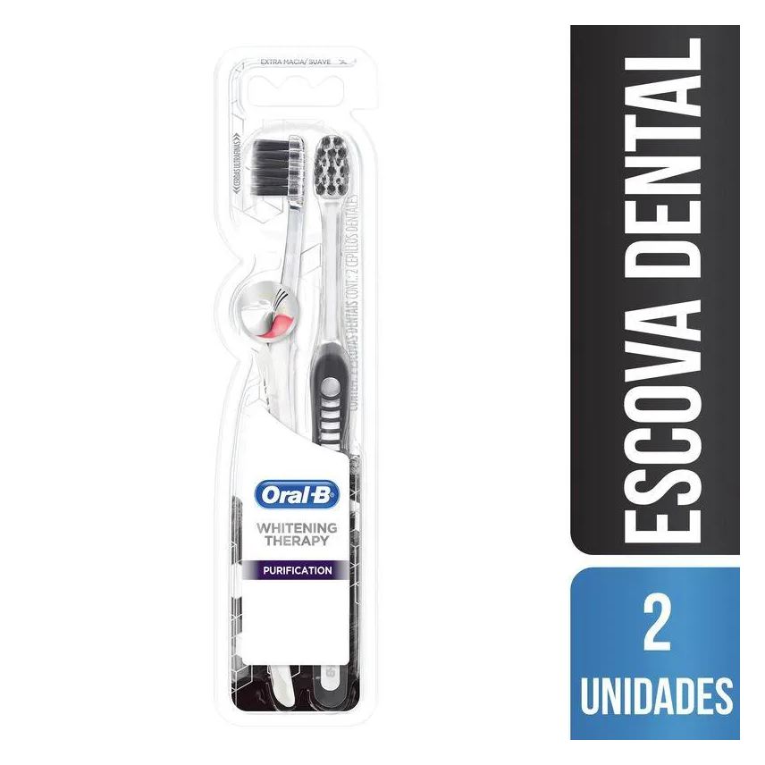 Oral-B Escova Dental 3D White Whitening Therapy Purification 2 Unidades
