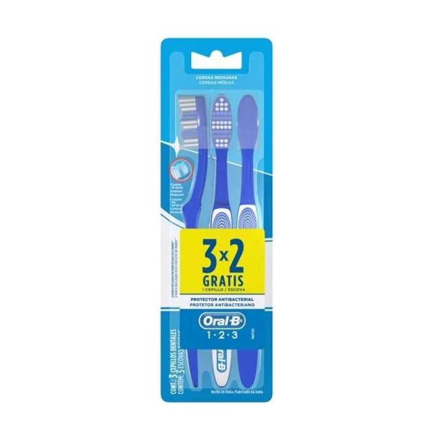 Oral-B Escova Dental 123 Médio 40 Leve 3 Pague 2