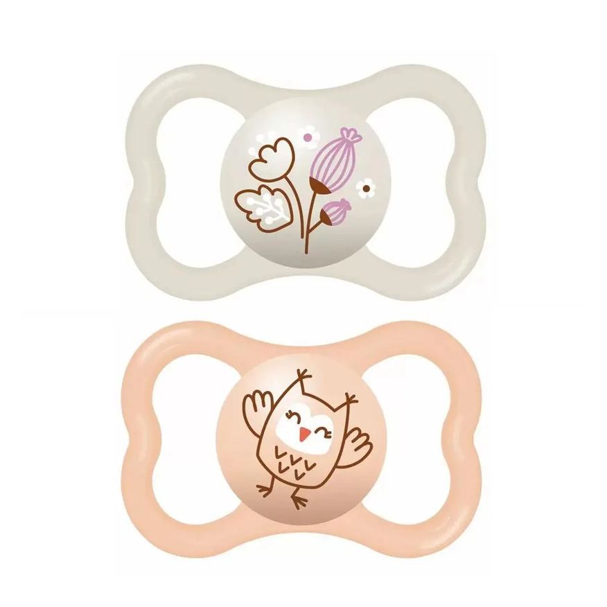 Mam Kit 2 Chupetas Bico De Silicone Air 18M+ Neutra