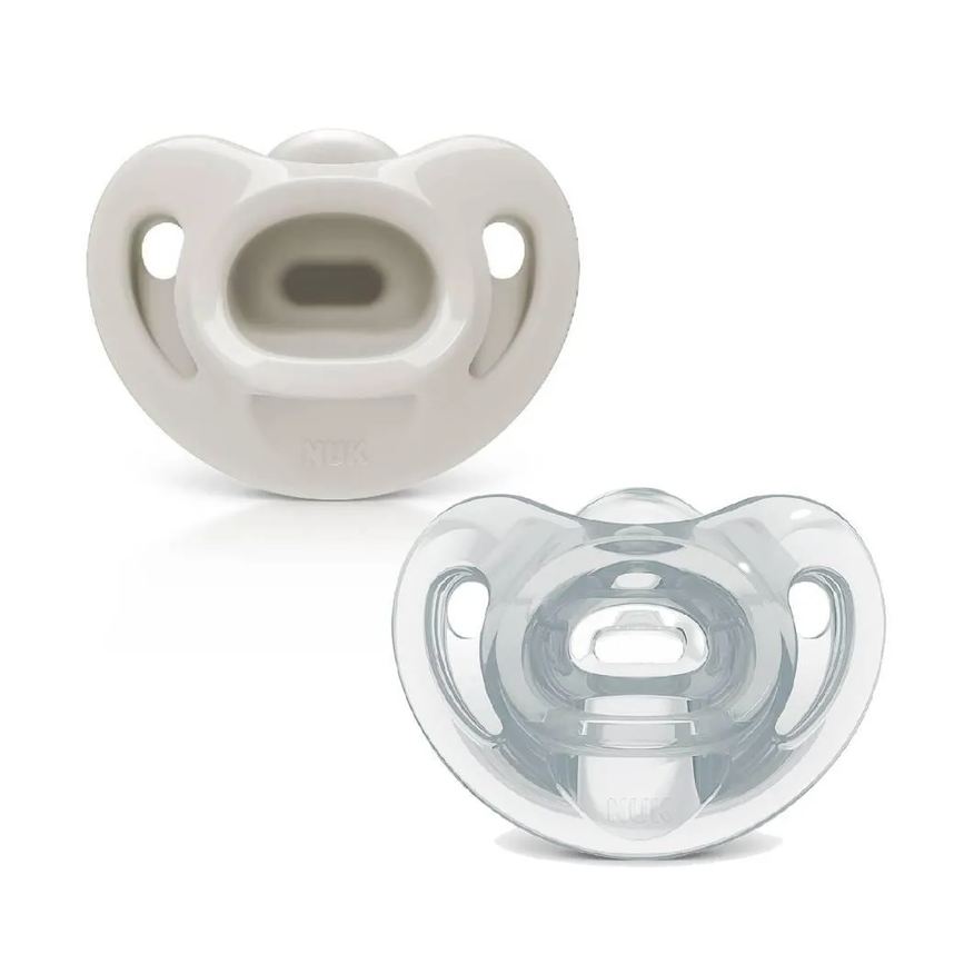 Toppyc Kit 2 Chupetas 100% Silicone Sensitive Soft Fashion - Nuk 0 À 6 Meses Neutra
