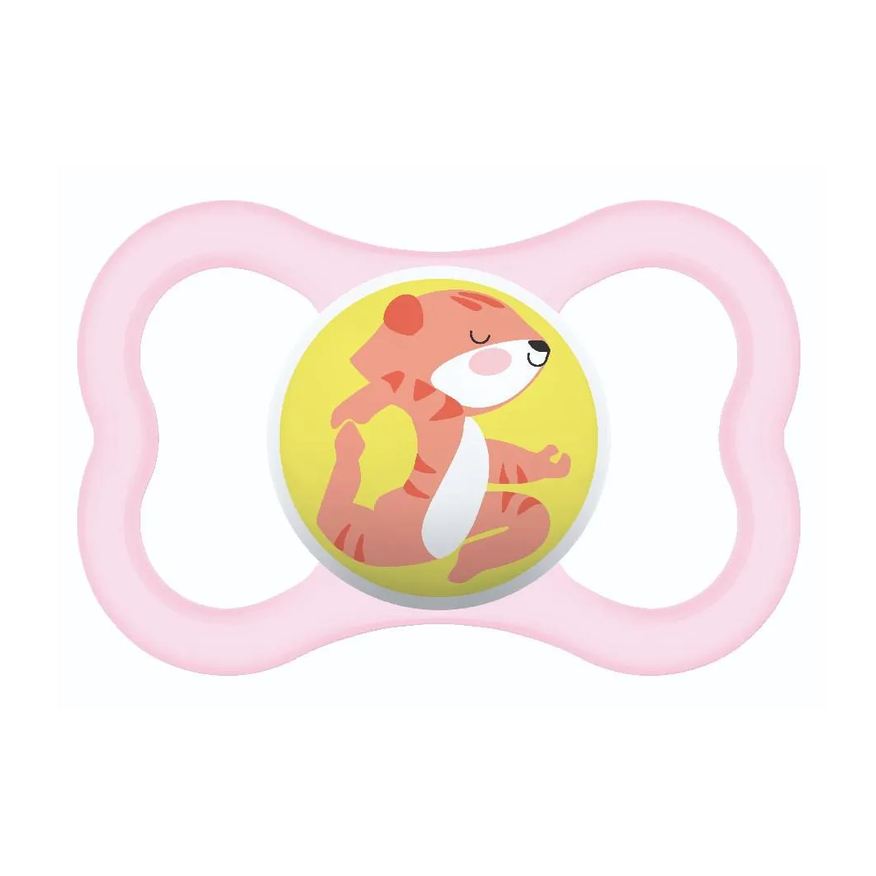 Mam Chupeta Air Bico de Silicone Skinsoft 18M+ Rosa