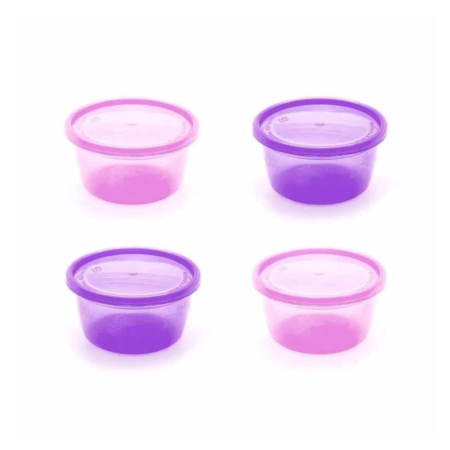 Infanti Kit 4 Potes Infantis Multiuso 236ml Rosa e Roxo