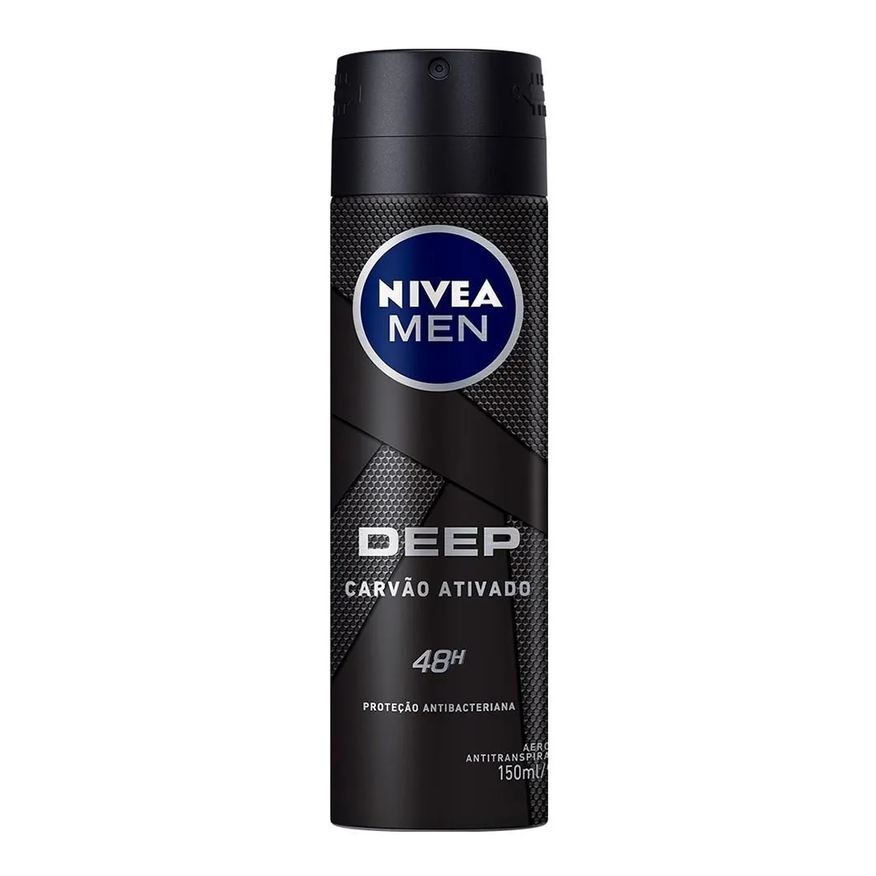Nivea Desodorante Antitranspirante Aerosol Men Deep Carvão Ativado 48h 150ml