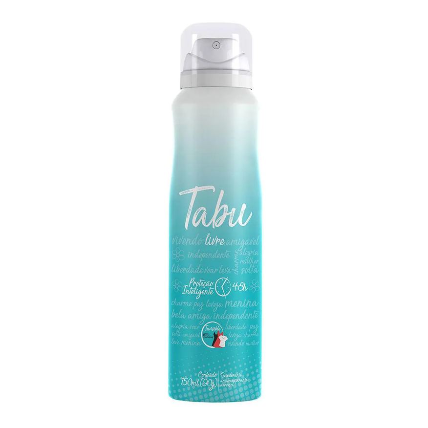 Tabu Desodorante Aerosol Antitranspirante Livre 150ml