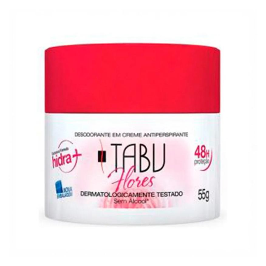 Tabu Desodorante Antitranspirante Creme Flores 55g