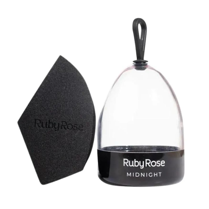 Ruby Rose Esponja para Maquiagem Midnight Preta 7,05g