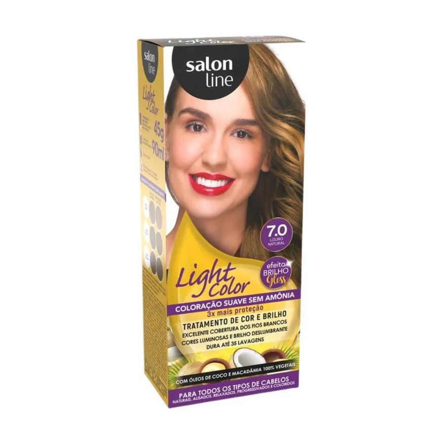 Salon Line Coloração Suave Light Color 7.0 Louro Natural