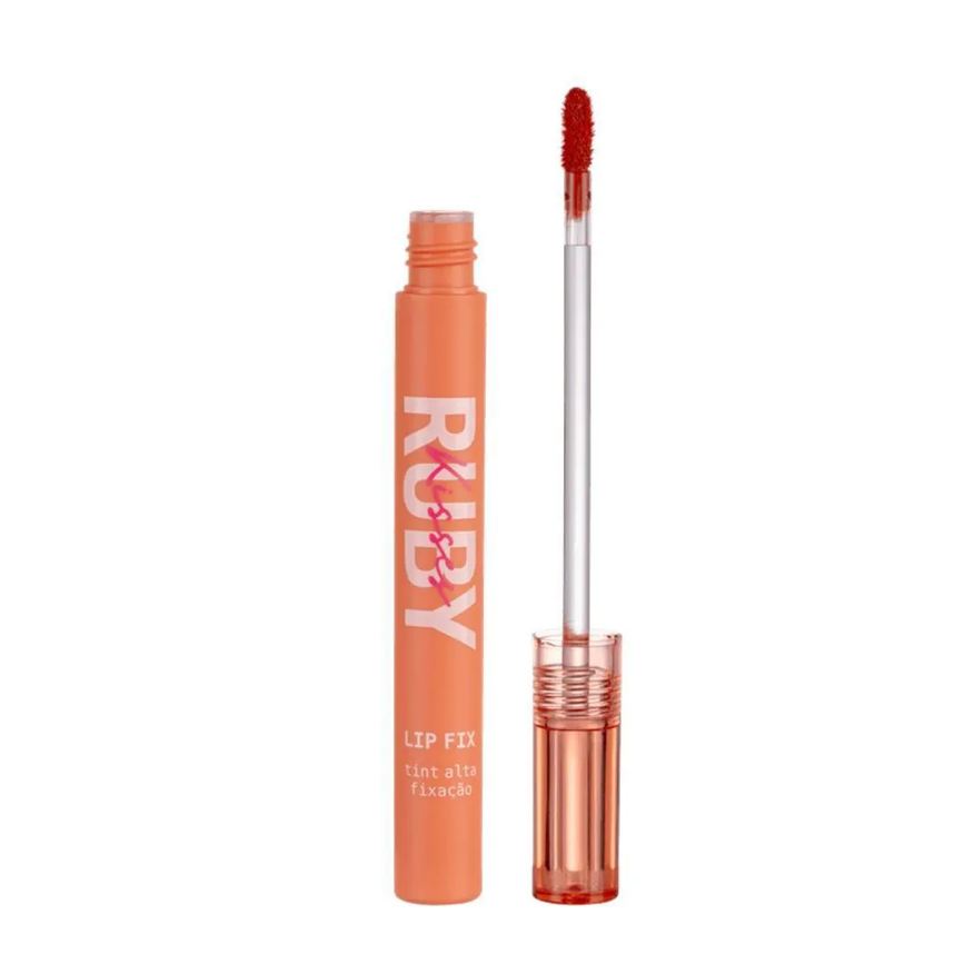 Kiss New York Lip Fix Tint Ruby Kisses Bold Orange Llt01b 2ml