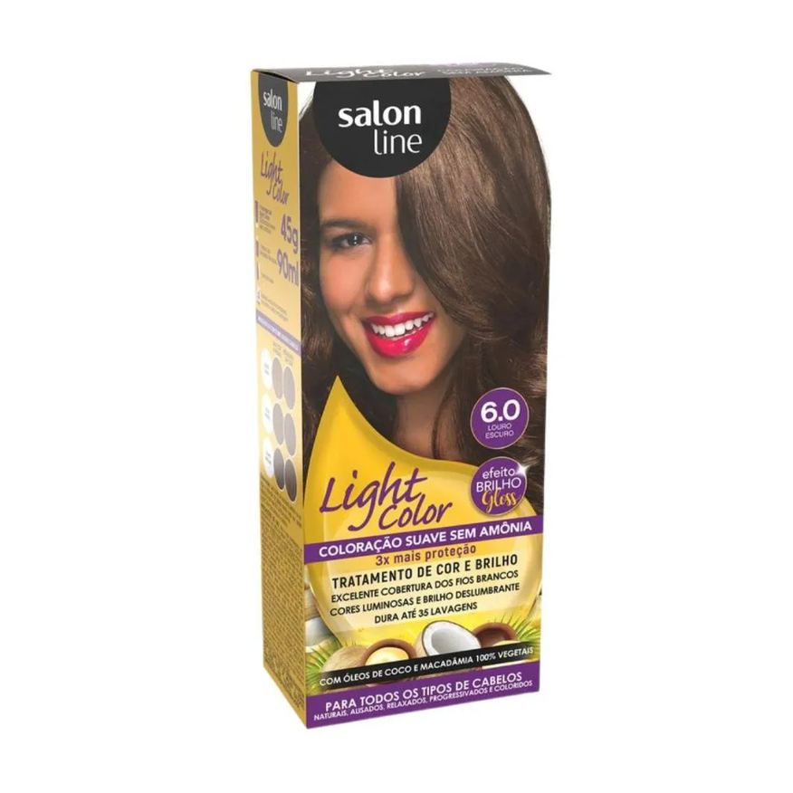 Salon Line Coloração Suave Light Color 6.0 Louro Escuro