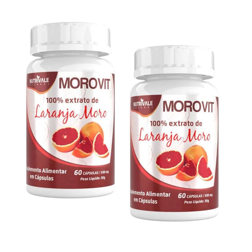 Nutrivale Kit 2x Morovit Suplemento Laranja Moro 60 cápsulas Incolor sem Sabor