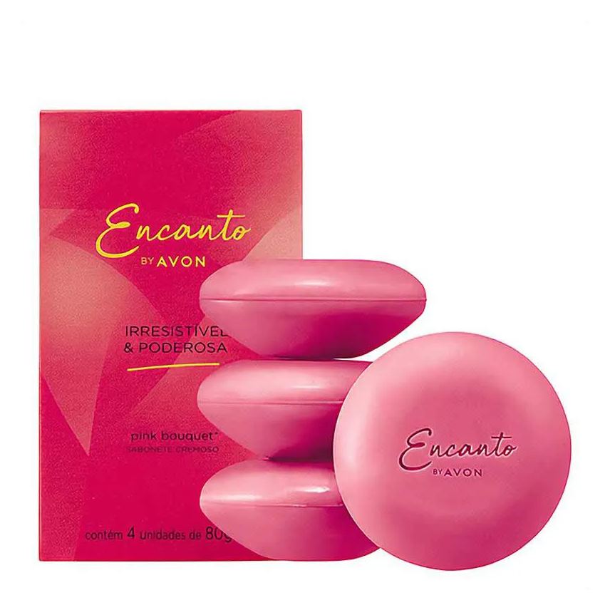 Avon Encanto Irresistivel e Poderosa Sabonete Cremoso 4x80g