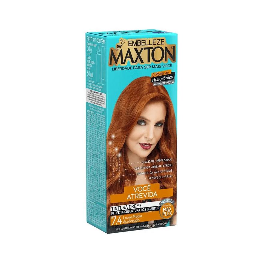 Maxton Tintura 7.4 Louro Médio Acobreado