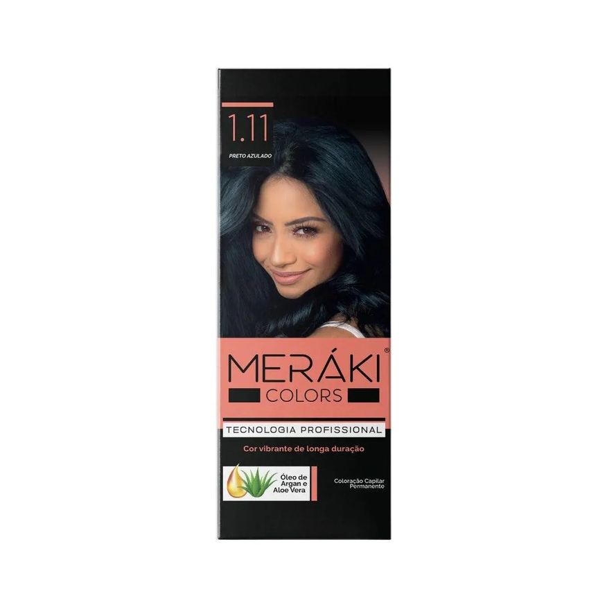 Meráki Kit Tintura Color Preto Azulado 1.11 125g