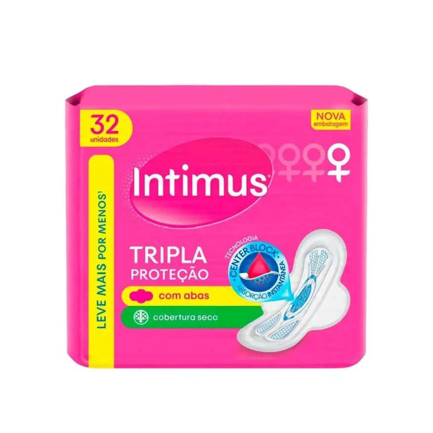Intimus Absorvente com Abas Tripla Proteção Seca C/32un