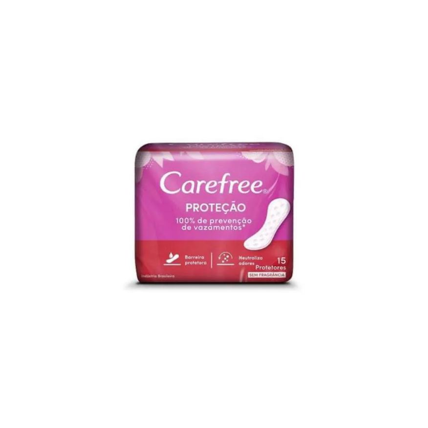Carefree Absorvente Proteção S/ Perfume C/ 15un