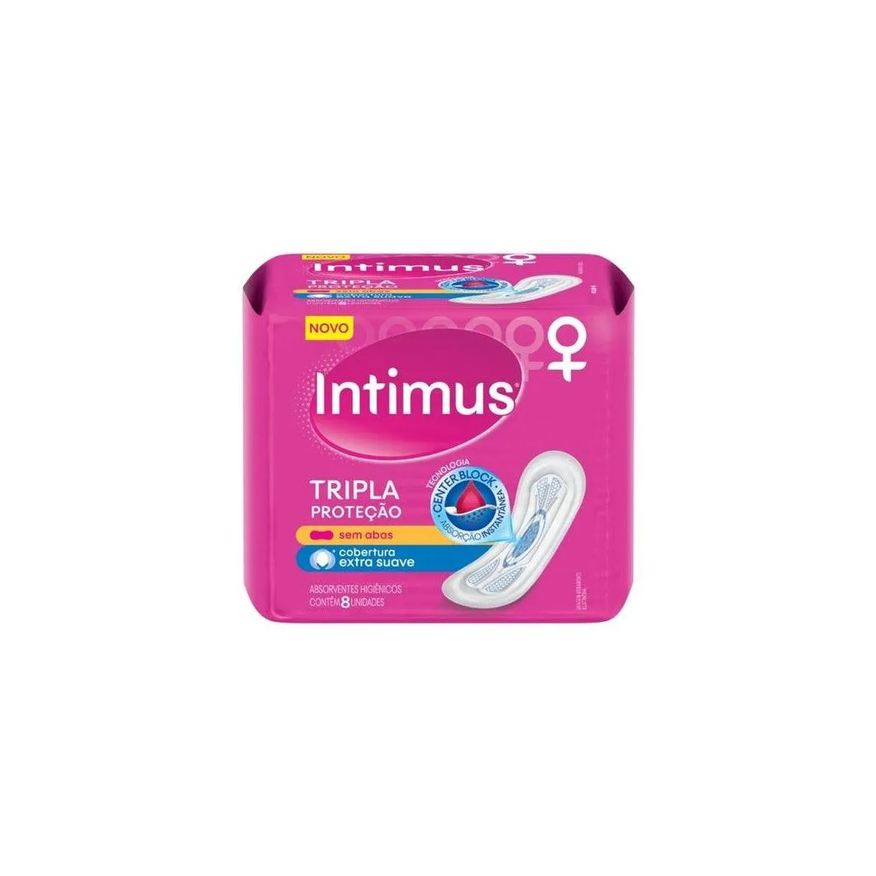 Intimus Absorvente sem Abas Tripla Proteção Suave C/8un