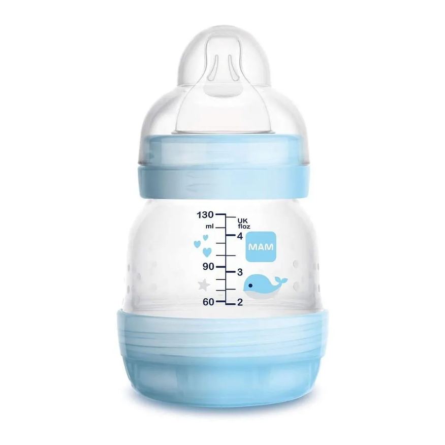 MAM Inativação Comercial-MAMADEIRA 130ml EASY START BICO 0M+ AZUL