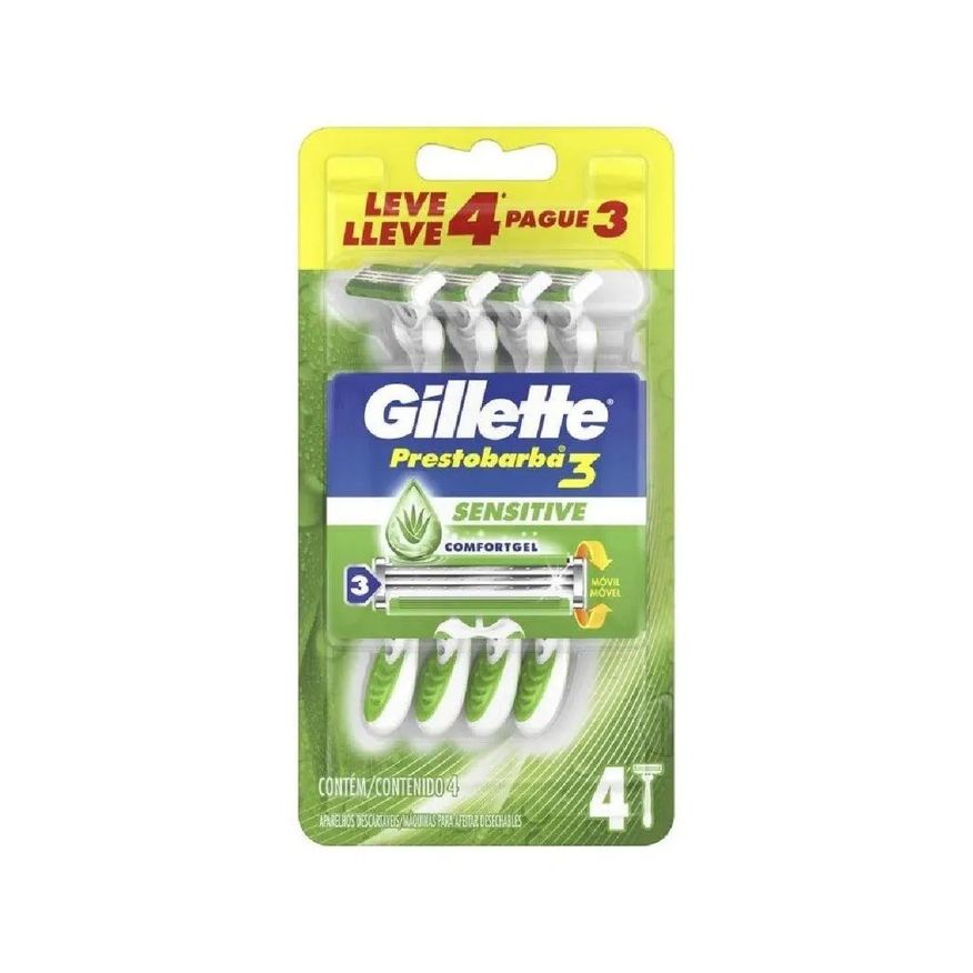 Gillette Aparelho de Barbear Pretobarba 3 Sensecare Lv4 Pg3