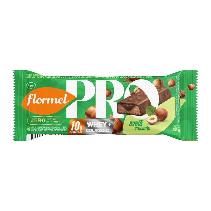 Flormel Barra de Proteína Pro Avelã Crocante 35g