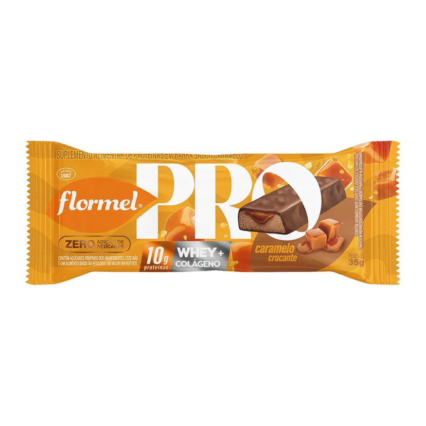 Flormel Barra de Proteína Pro Caramelo Crocante 35g