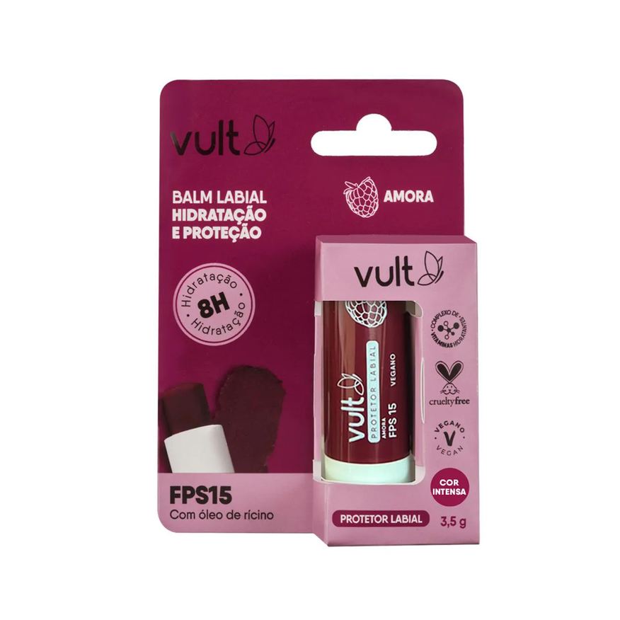 Vult Balm Protetor Labial FPS 15 Amora 3,5g
