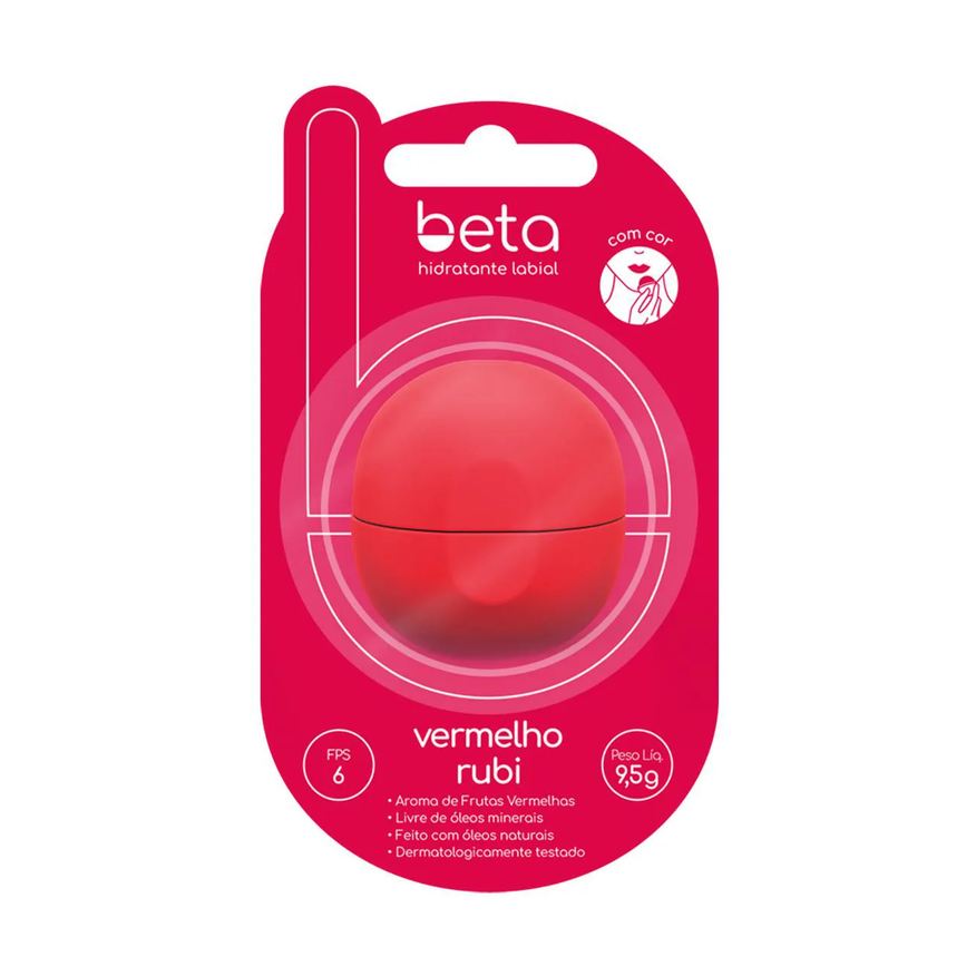Beta Hidratante Labial Vermelho Rubi 9,5g