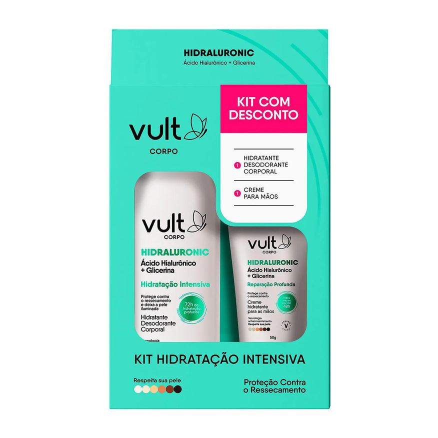 Vult Promopack Hidratação Intensiva Desodorante Hidratante Corporal 200ml + Creme para as Mãos 50g