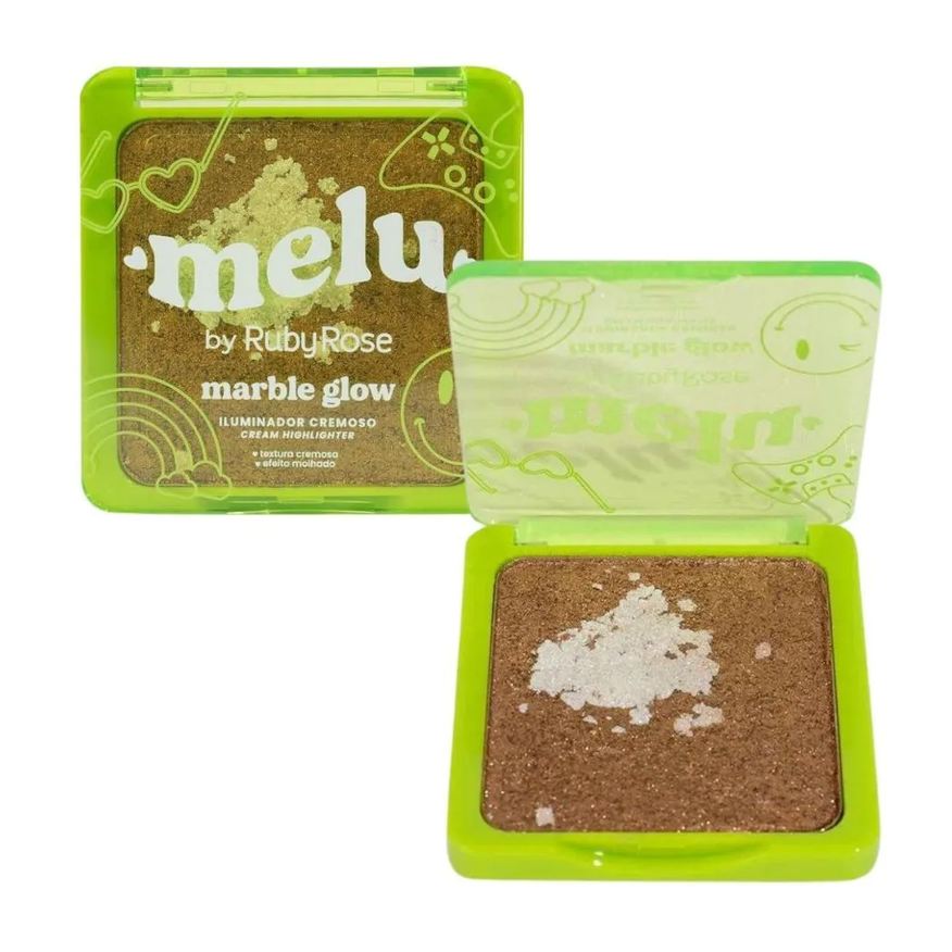 Ruby Rose Iluminador Cremoso Melu By Marble Glow Golden Hour 11g