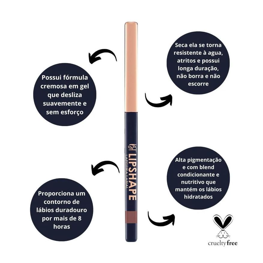 Labial Lapiseira Bruna Tavares Bt Lipshape Warm Brown 300mg