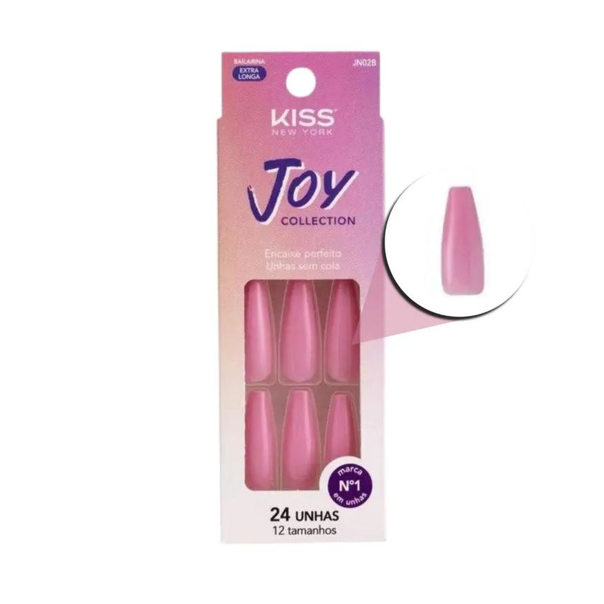 Postiças Unhas Kiss Ny Joy Collection Bailarina 24un Jn02b