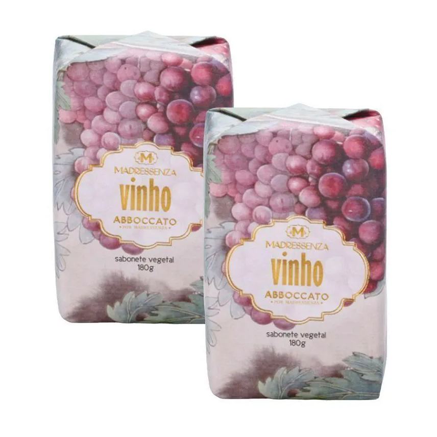 Madressenza Kit 2 Sabonetes em Barra Vinho 180g