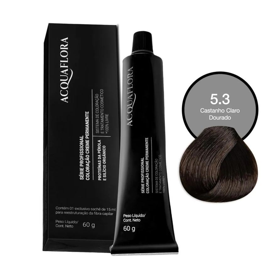 Acquaflora Coloração 5.3 Castanho Claro Dourado 60g