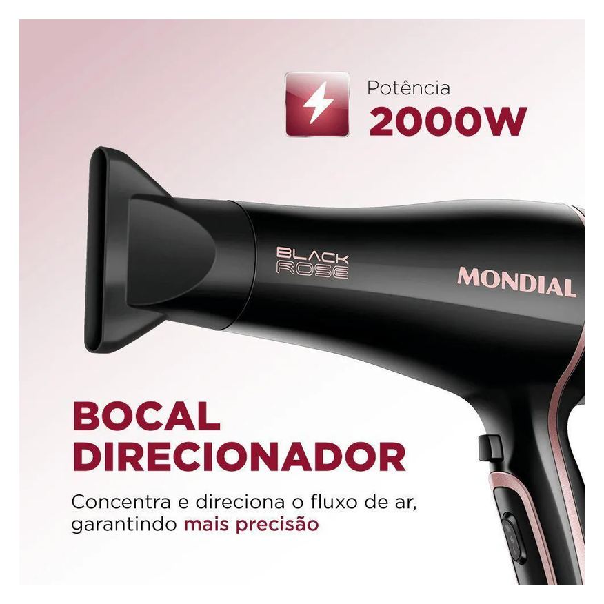 de Secador Cabelos Black Gold Scn-02 127v/60hz