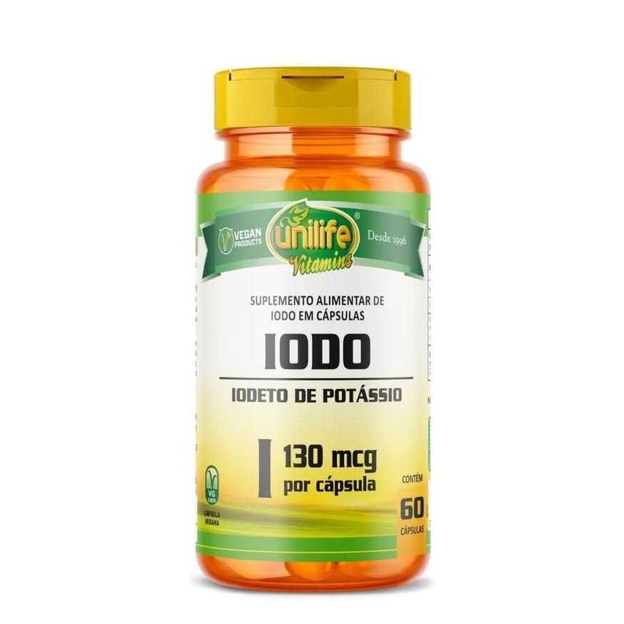 Unilife Iodo (iodeto de Potássio) Tireoide 60 cápsulas 450mg