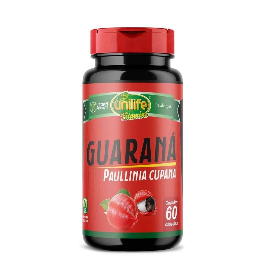 Unilife Guaraná 60 cápsulas 500mg