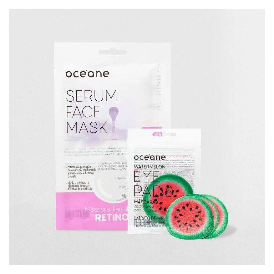 Océane Kit Máscara para os Olhos de Melancia + Máscara Facial com Retinol (2 Produtos)
