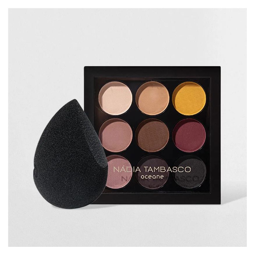Océane Kit Paleta de Sombras To Go Matte + Esponja Flat Drop Edition (2 Produtos)