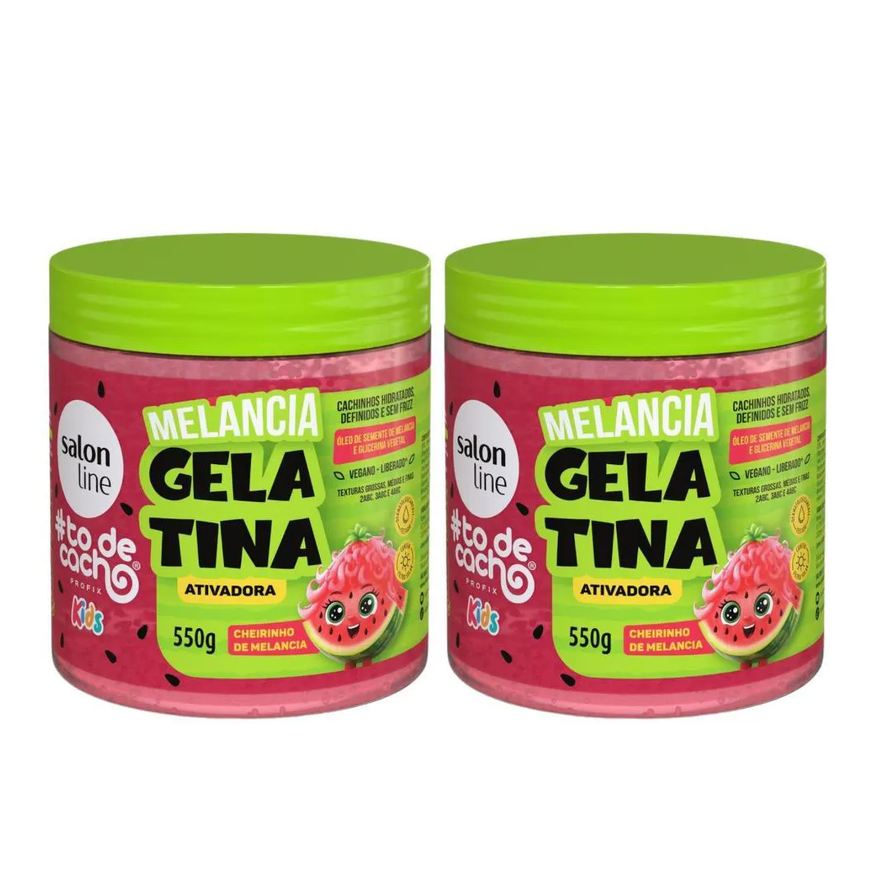 Salon Line Kit Gelatina Ativadora Kids Melancia 550g com 2