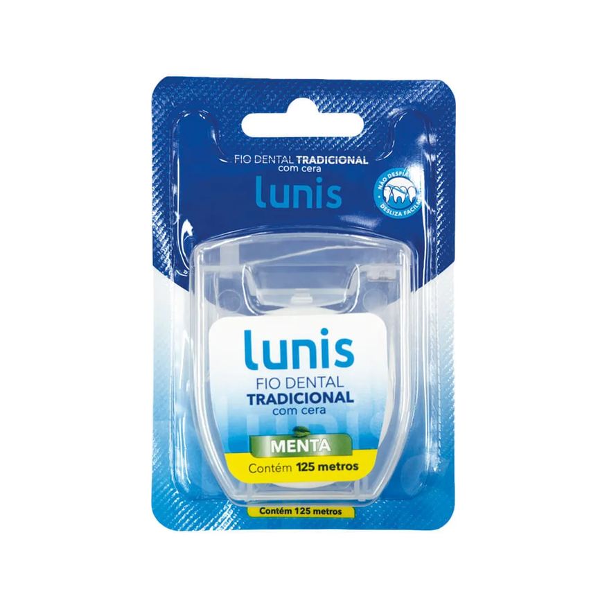 Dental Fio Encerado Lunis Com 125 Metros Sabor Menta