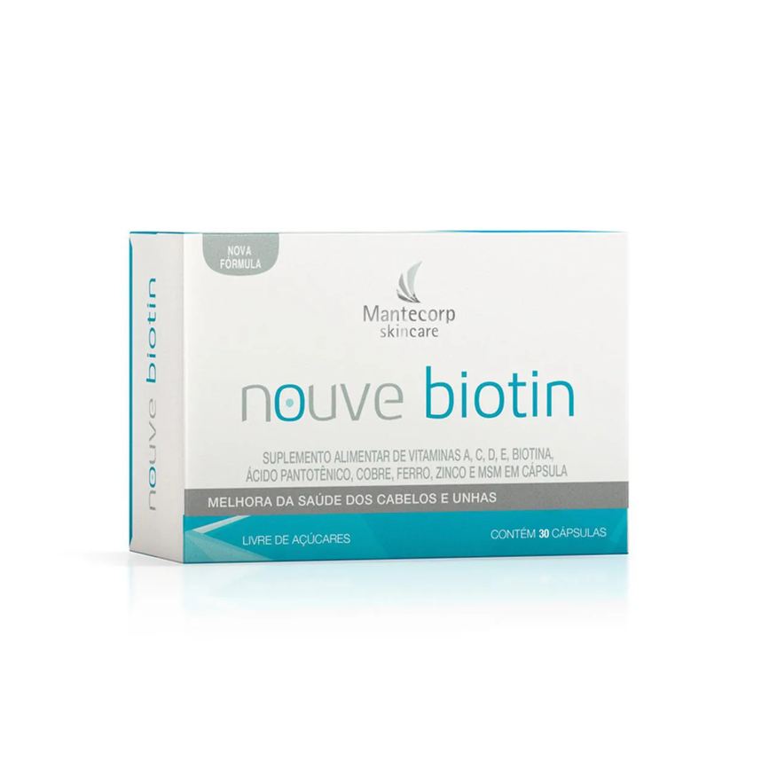 Nouve Mantecorp Biotin Cabelo Pele e Unha 30 cápsulas