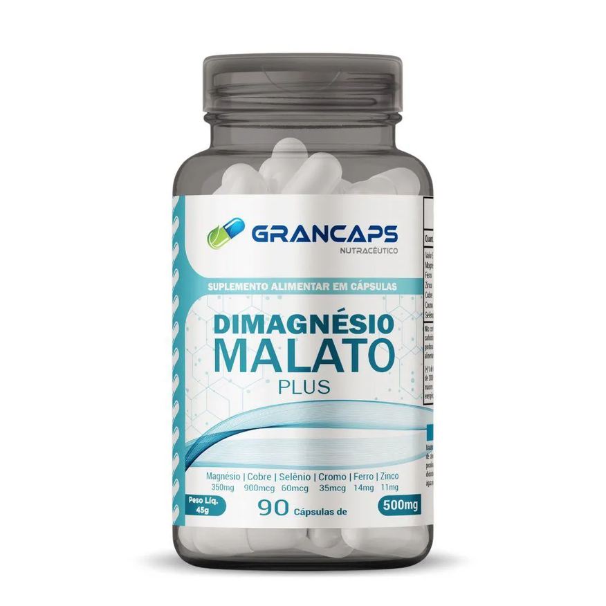 Grancaps Magnésio Dimalato Plus 90 cápsulas 500mg