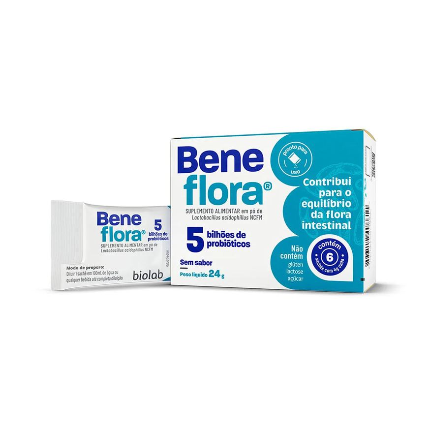 Beneflora Lactobacillus Acidophillus NCFM - 6 sachês de 4g cada