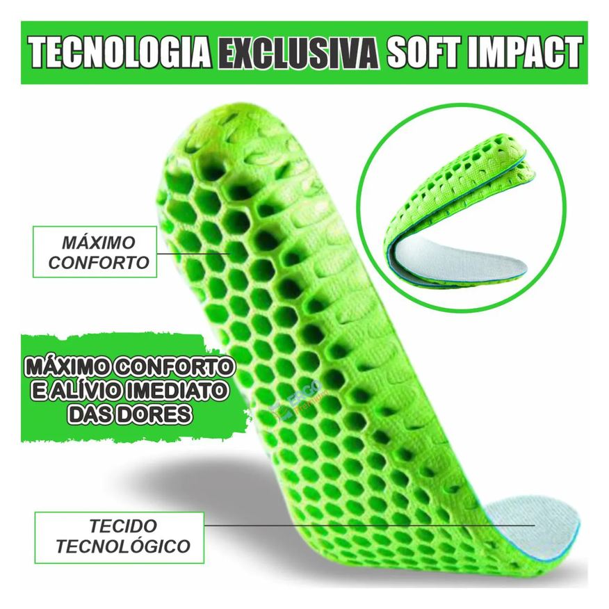 Anti Palmilha Impacto Tratamento para Fascite Plantar e Esporão Original 1par 35a40