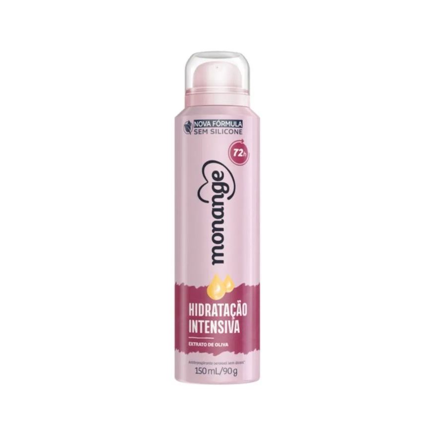 Monange Desodorante Antitranspirante Aerosol Extrato de Oliva Hidratação Intensiva Feminino 72h 90g