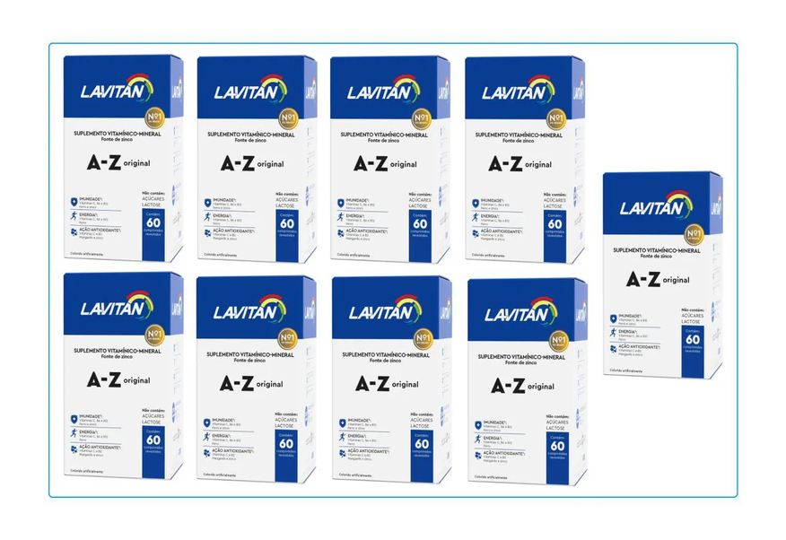 Cimed Kit 9 Lavitan A-Z Original Suplemento Com 60 Cápsulas