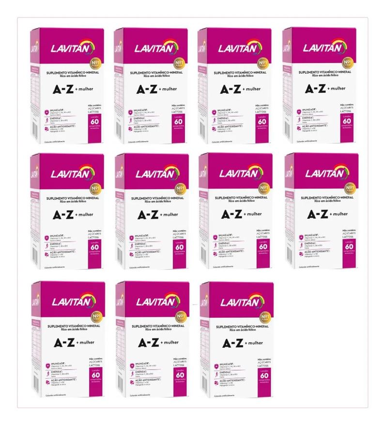 Cimed Kit 11 Lavitan A-z Mulher Suplemento com 60 Capsulas