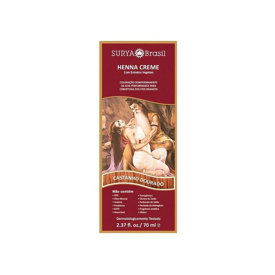 Surya Henna Creme Natural Castanho Dourado