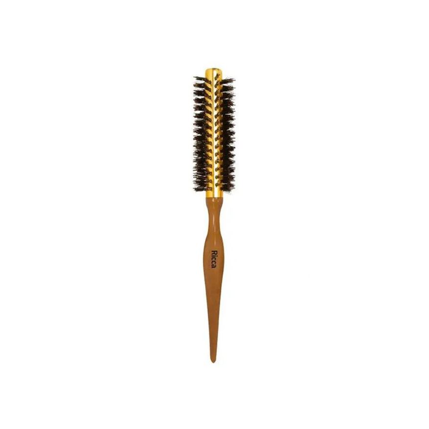 Ricca Escova de Cabelo Madeira Metal Point 14
