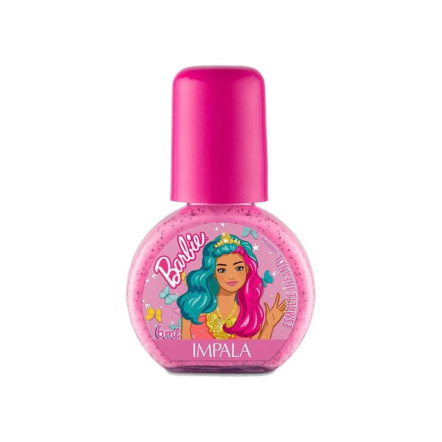 Impala Esmalte Infantil Barbie Glitter Brilho Encantado