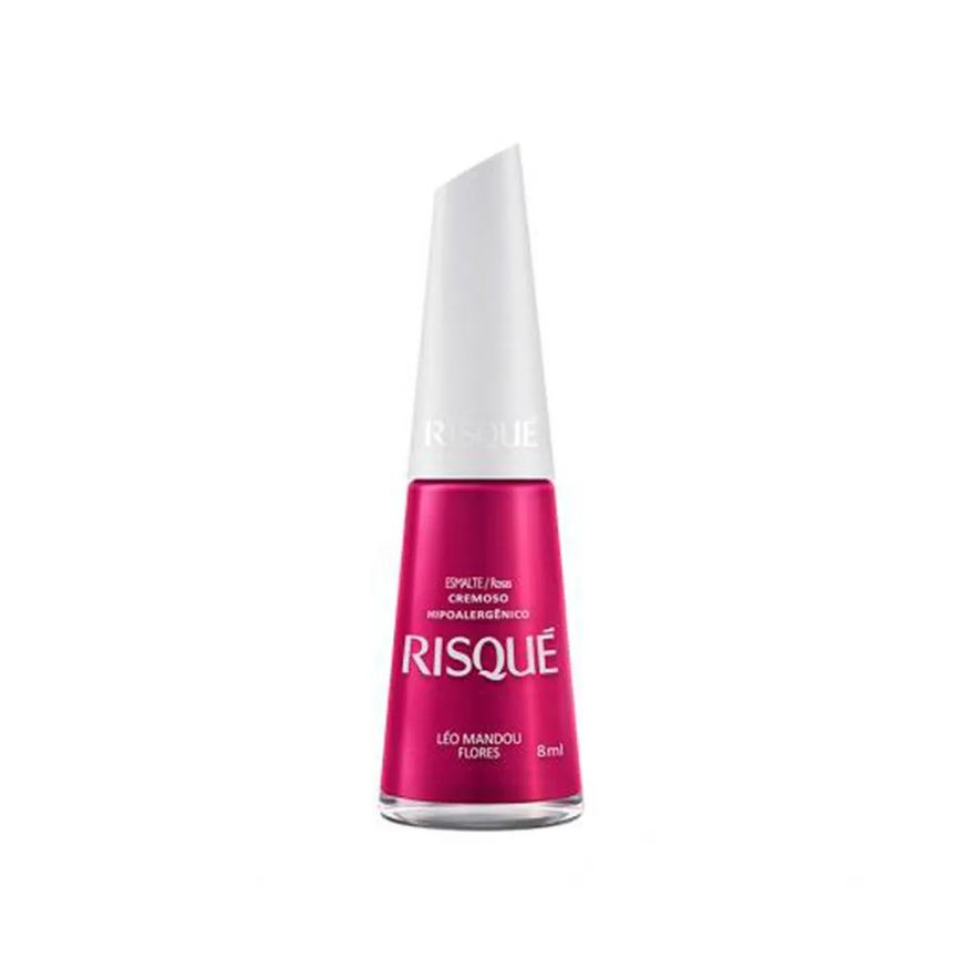 Risqué Esmalte Risque Ser Pink Cremoso Leo Mandou Flores